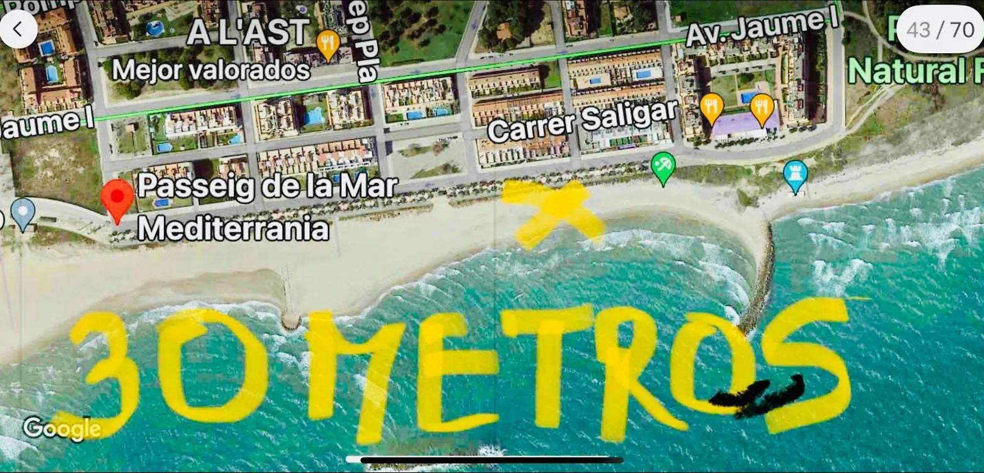 Frente A Mar Salida Directa Playa Solo 30M Agua Apartment Cubelles Spain